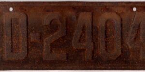 Kansas 1932 dealer license plate #D-2404-A