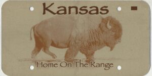 Kansas 2005-2010 vanity license plate blank flat